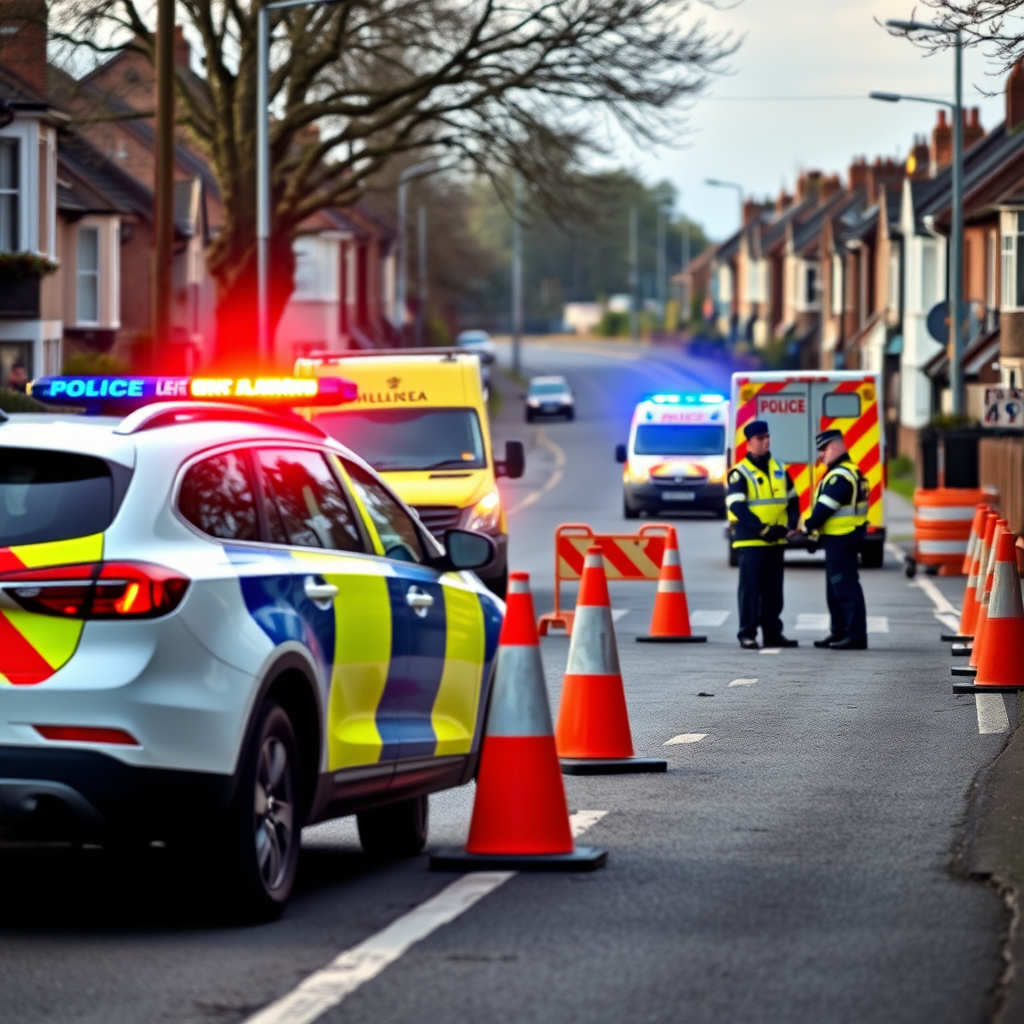 Live: Emergency responders working at crash scene on major road